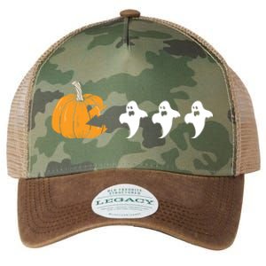 Pumpkin Eating Ghost Clothing Funny Halloween Cool Gift Legacy Tie Dye Trucker Hat