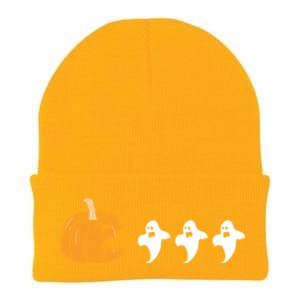 Pumpkin Eating Ghost Clothing Funny Halloween Cool Gift Knit Cap Winter Beanie