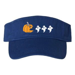 Pumpkin Eating Ghost Clothing Funny Halloween Cool Gift Valucap Bio-Washed Visor