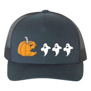 Pumpkin Eating Ghost Clothing Funny Halloween Cool Gift Yupoong Adult 5-Panel Trucker Hat