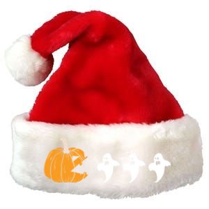 Pumpkin Eating Ghost Clothing Funny Halloween Cool Gift Premium Christmas Santa Hat