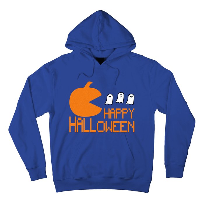 Pumpkin Eating Ghost Funny Halloween Gamer Meaningful Gift Hoodie