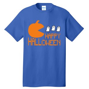 Pumpkin Eating Ghost Funny Halloween Gamer Meaningful Gift Tall T-Shirt