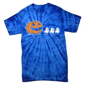 Pumpkin Eating Ghost Jack O Lantern Halloween Gamer Cool Gift Tie-Dye T-Shirt