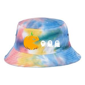 Pumpkin Eating Ghosts Funny Halloween Costume For Gamers Gift Tie Dye Newport Bucket Hat