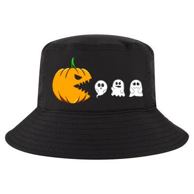 Pumpkin Eating Ghosts Funny Halloween Costume For Gamers Gift Cool Comfort Performance Bucket Hat