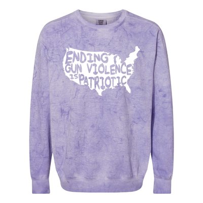 Peace Ending Gun Violence Is Patriotic Awareness Day Colorblast Crewneck Sweatshirt