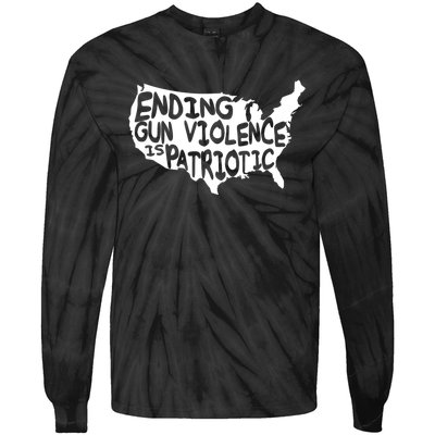 Peace Ending Gun Violence Is Patriotic Awareness Day Tie-Dye Long Sleeve Shirt