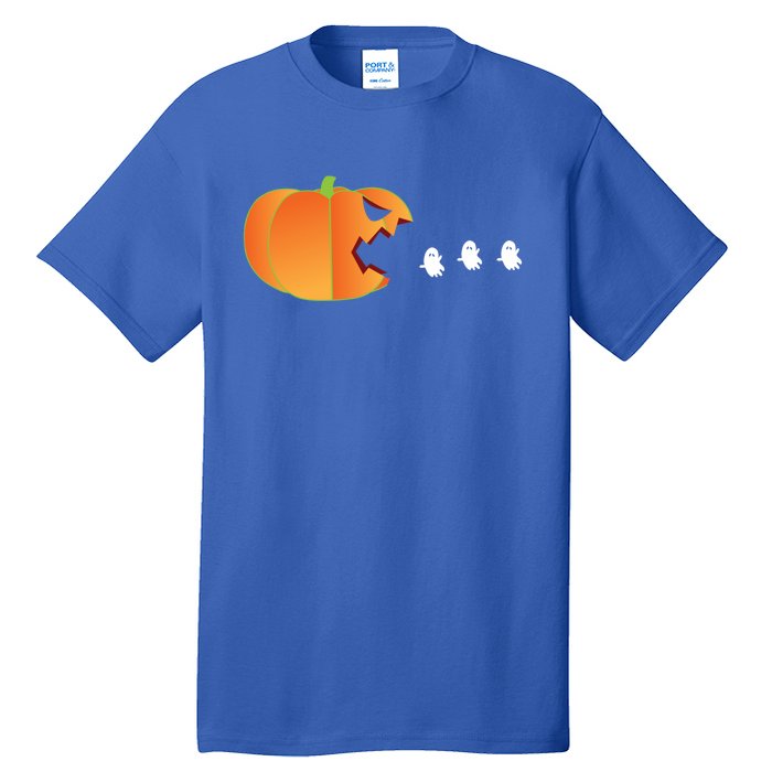 Pumpkin Eating Ghosts Funny Trick Or Treat Costume Gift Tall T-Shirt