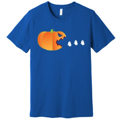 Pumpkin Eating Ghosts Funny Trick Or Treat Costume Gift Premium T-Shirt