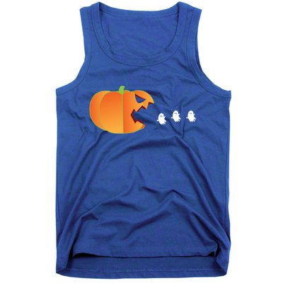 Pumpkin Eating Ghosts Funny Trick Or Treat Costume Gift Tank Top