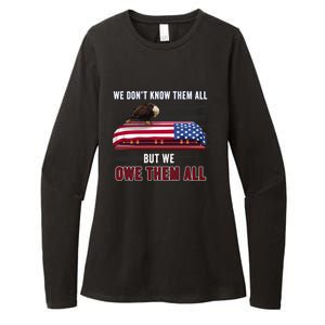 Patriotic Eagle Honor The Fallen Thank Them We Owe Them All Gift Womens CVC Long Sleeve Shirt