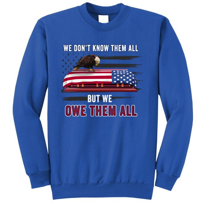 Patriotic Eagle Honor The Fallen Thank Them We Owe Them All Gift Sweatshirt