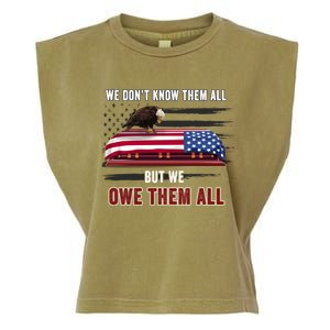 Patriotic Eagle Honor The Fallen Thank Them We Owe Them All Gift Garment-Dyed Women's Muscle Tee