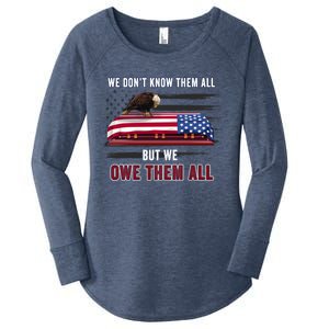 Patriotic Eagle Honor The Fallen Thank Them We Owe Them All Gift Women's Perfect Tri Tunic Long Sleeve Shirt