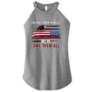 Patriotic Eagle Honor The Fallen Thank Them We Owe Them All Gift Women's Perfect Tri Rocker Tank