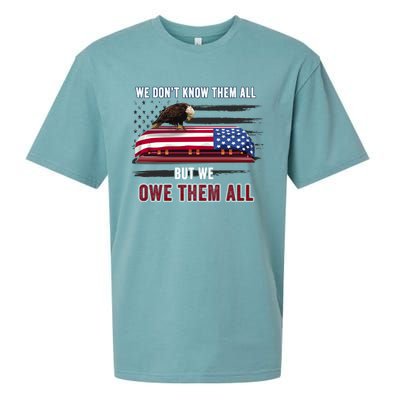 Patriotic Eagle Honor The Fallen Thank Them We Owe Them All Gift Sueded Cloud Jersey T-Shirt