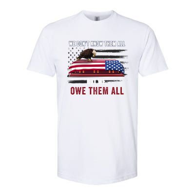 Patriotic Eagle Honor The Fallen Thank Them We Owe Them All Gift Softstyle CVC T-Shirt