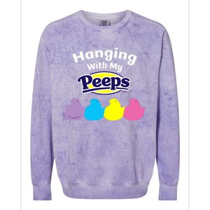 Peeps Easter Hanging With My Peeps Colorblast Crewneck Sweatshirt