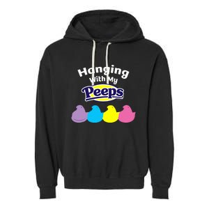 Peeps Easter Hanging With My Peeps Garment-Dyed Fleece Hoodie