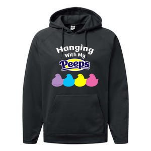 Peeps Easter Hanging With My Peeps Performance Fleece Hoodie