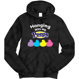 Peeps Easter Hanging With My Peeps Tie Dye Hoodie