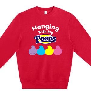 Peeps Easter Hanging With My Peeps Premium Crewneck Sweatshirt