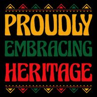 Proudly Embracing Heritage African American Button