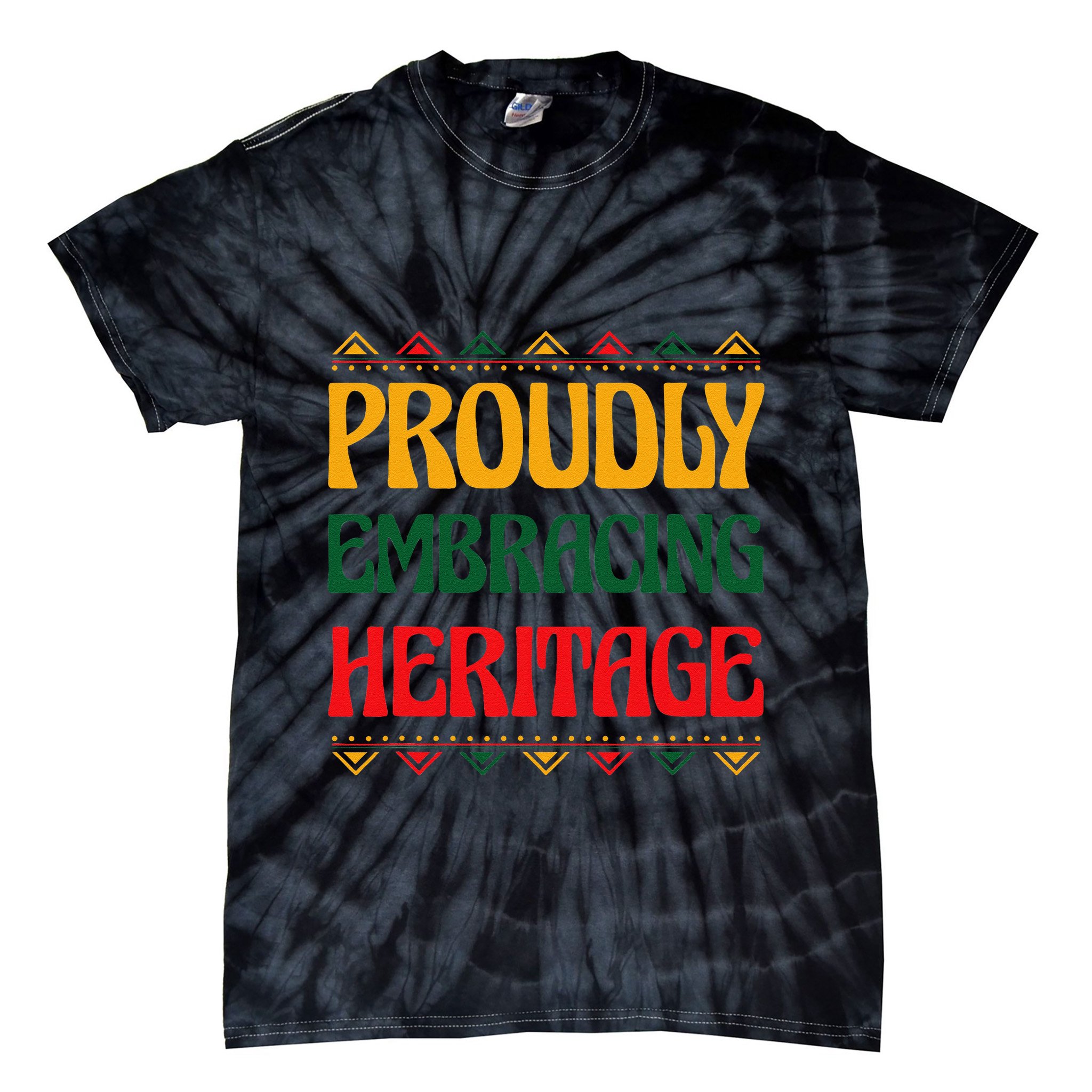 Proudly Embracing Heritage African American Tie-Dye T-Shirt