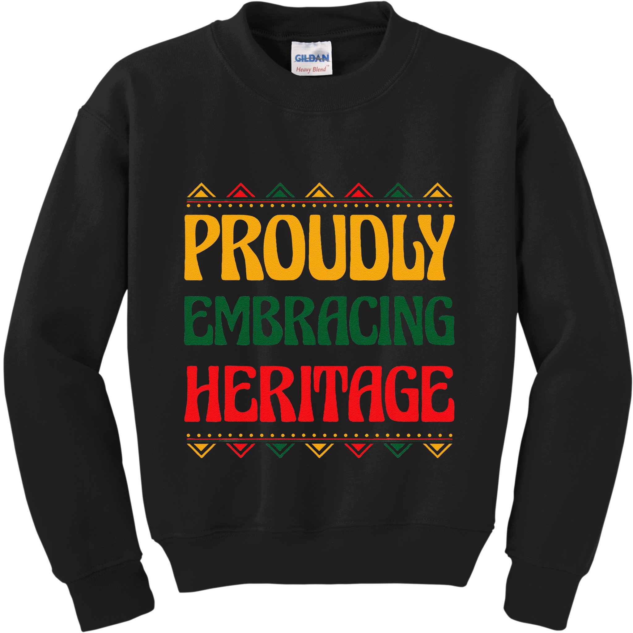 Proudly Embracing Heritage African American Kids Sweatshirt