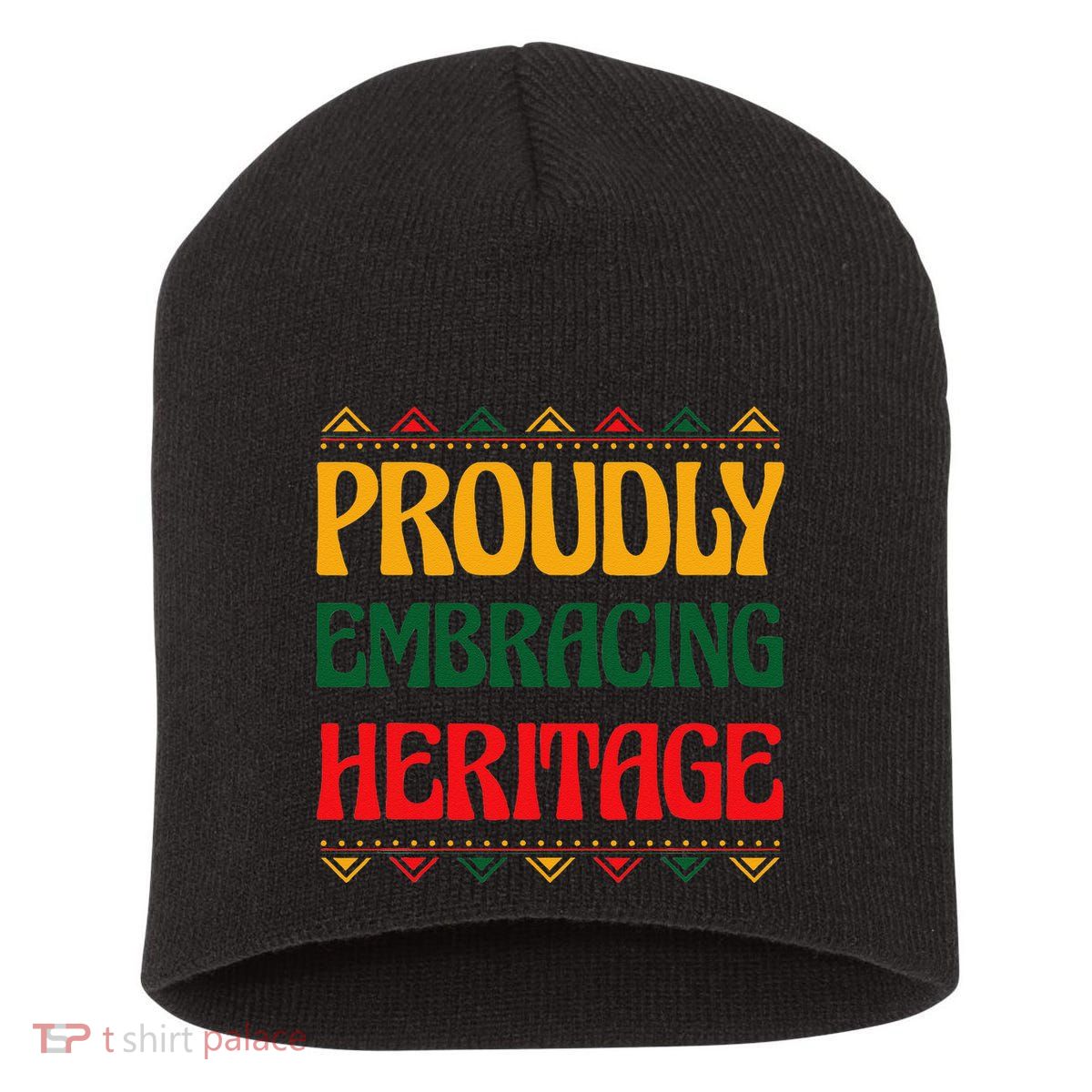 Proudly Embracing Heritage African American Short Acrylic Beanie