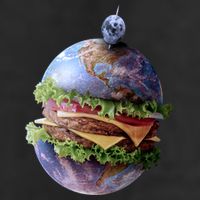 Planet Earth Hamburger Cool Comfort Performance Bucket Hat