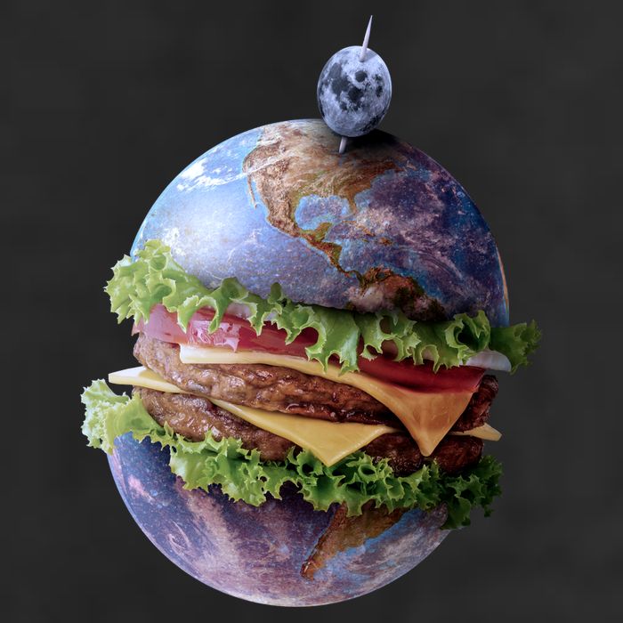 Planet Earth Hamburger Cool Comfort Performance Bucket Hat