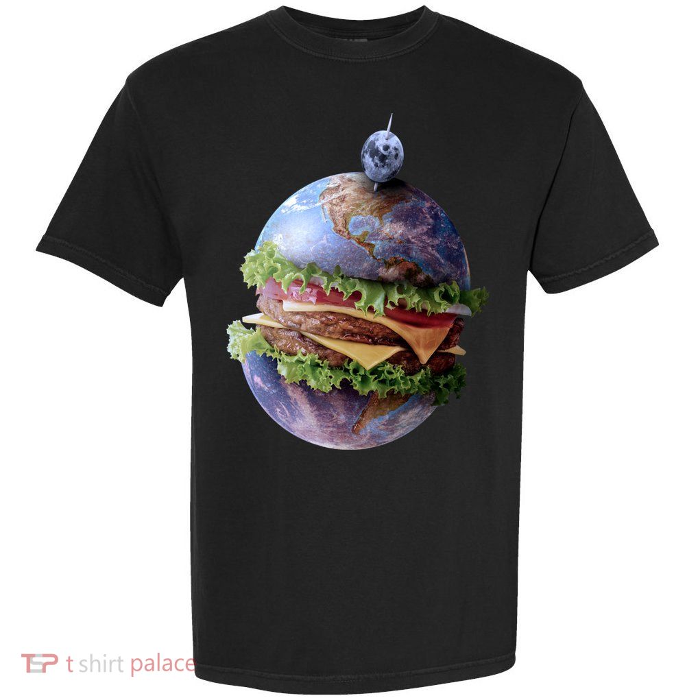 Planet Earth Hamburger Garment-Dyed Heavyweight T-Shirt