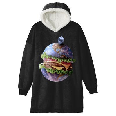 Planet Earth Hamburger Hooded Wearable Blanket