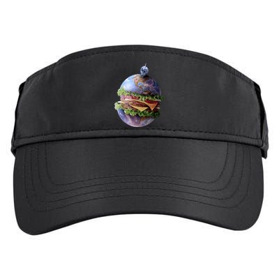 Planet Earth Hamburger Adult Drive Performance Visor