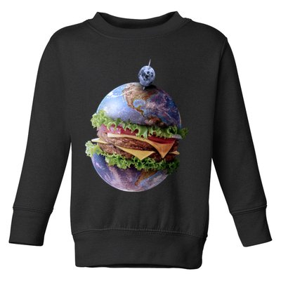 Planet Earth Hamburger Toddler Sweatshirt
