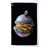 Planet Earth Hamburger Golf Towel
