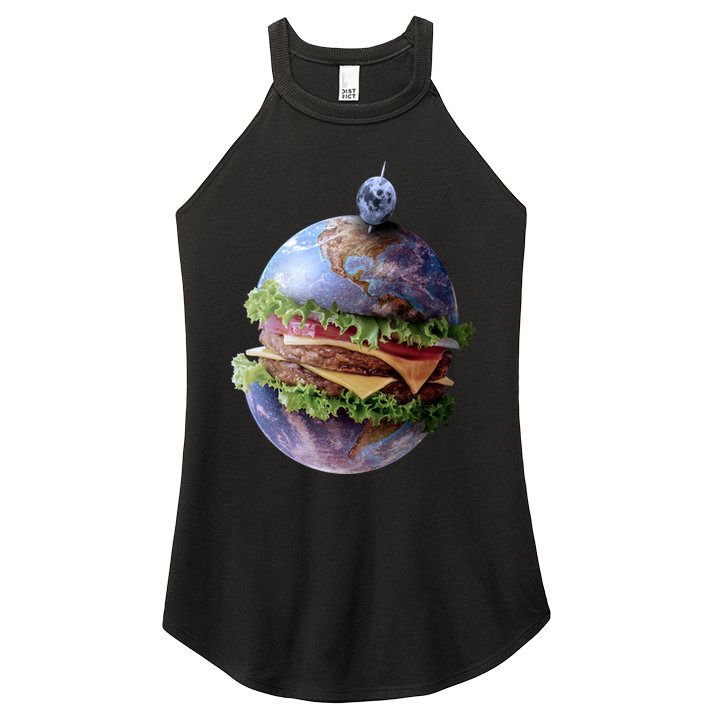 Planet Earth Hamburger Women's Perfect Tri Rocker Tank