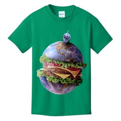 Planet Earth Hamburger Kids T-Shirt