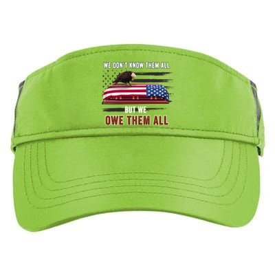 Patriotic Eagle Honor The Fallen Thank Them We Owe Them All Gift Adult Drive Performance Visor