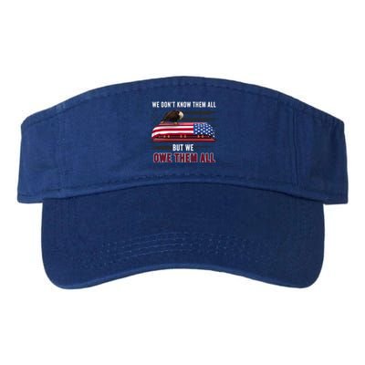 Patriotic Eagle Honor The Fallen Thank Them We Owe Them All Gift Valucap Bio-Washed Visor