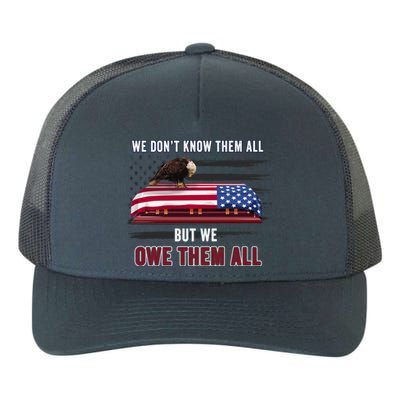 Patriotic Eagle Honor The Fallen Thank Them We Owe Them All Gift Yupoong Adult 5-Panel Trucker Hat