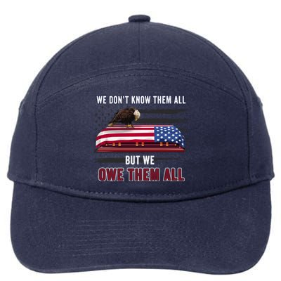 Patriotic Eagle Honor The Fallen Thank Them We Owe Them All Gift 7-Panel Snapback Hat