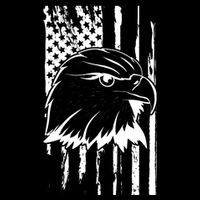Patriotic Eagle Head American Flag Black City Backpack