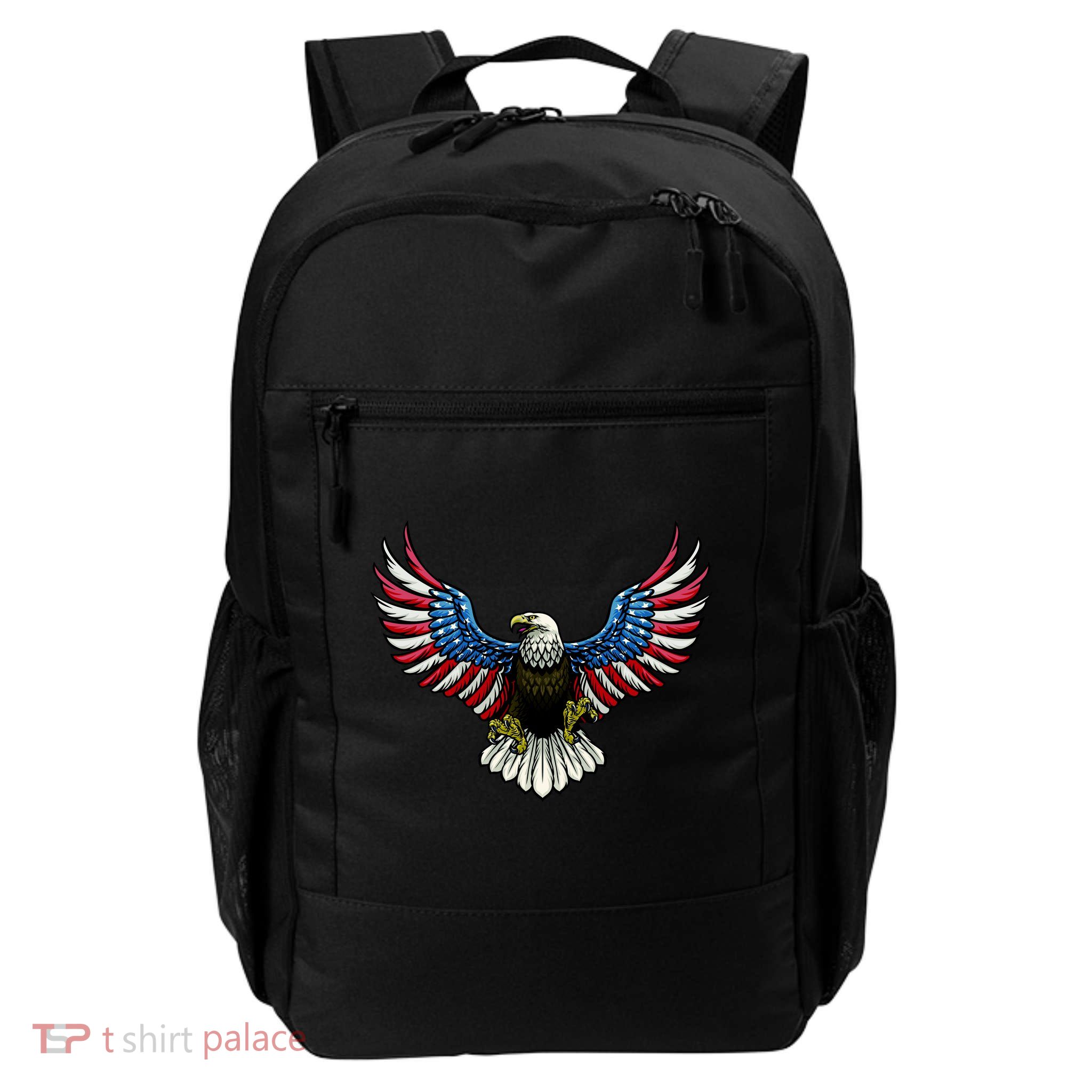 Patriotic Eagle Illustration Daily Commute Backpack