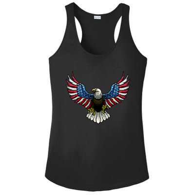 Patriotic Eagle Illustration Ladies PosiCharge Competitor Racerback Tank