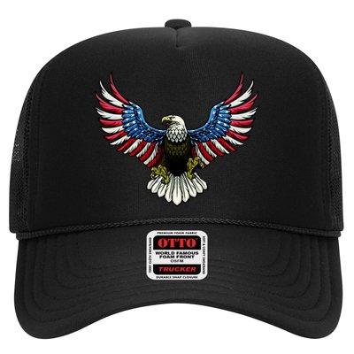 Patriotic Eagle Illustration Trucker Hat