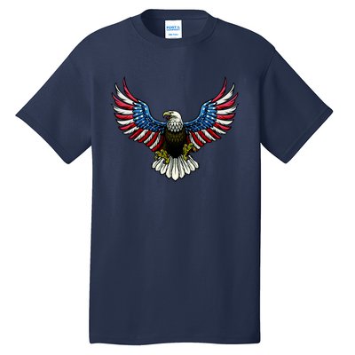 Patriotic Eagle Illustration Tall T-Shirt