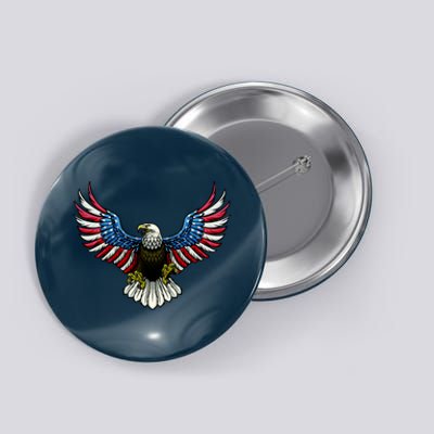 Patriotic Eagle Illustration Button